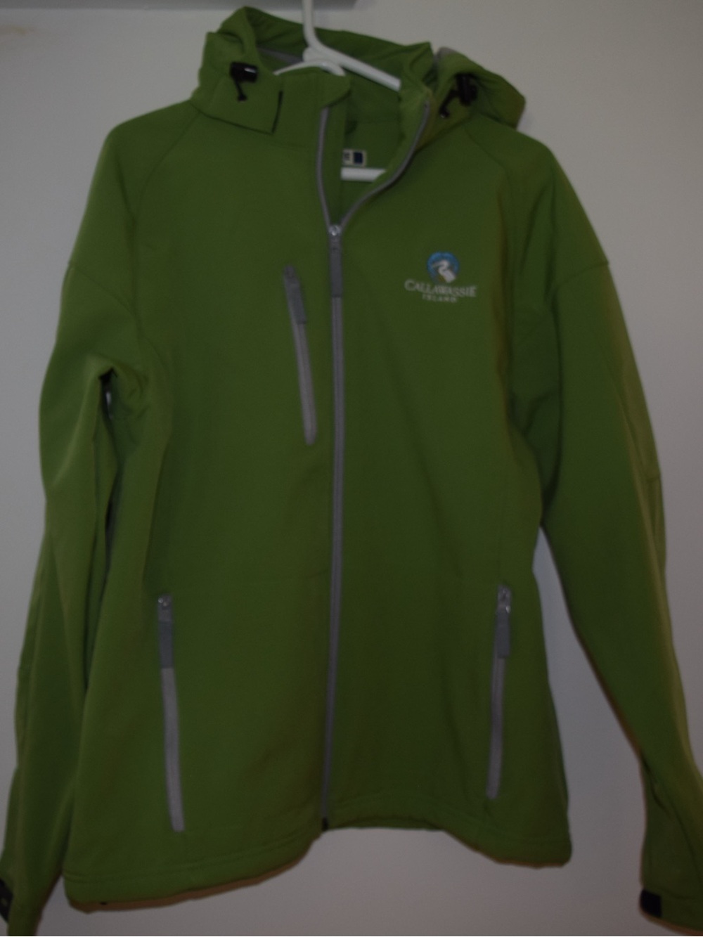Callaway Gardens Resort Clique Hooded Soft Shell Jacket Green Gray M